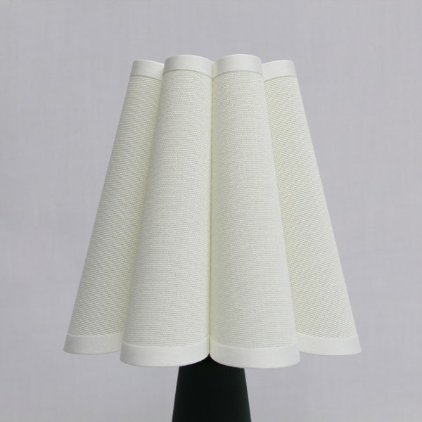 Handmade Beige Scalloped Fabric Lampshade: 6.5" Mini Pleated Shade-6#