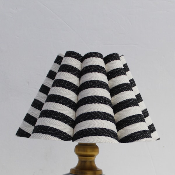 Duzy handmade black stripe fabric and acrylic skirt shape lampshade for home furnishing,custom made-95#,110-240V / 50-60Hz