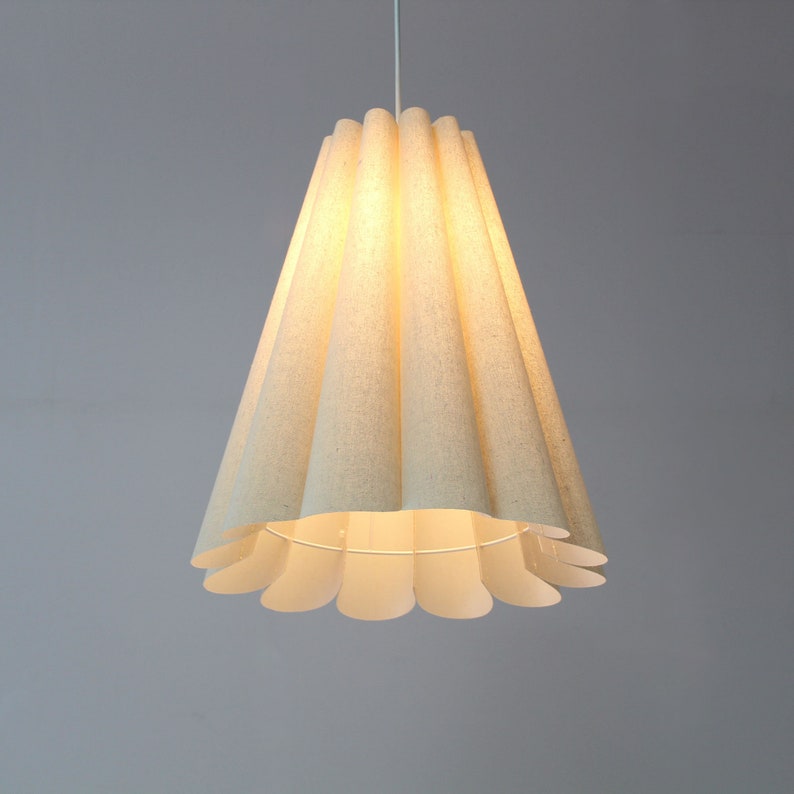 DuzyDesigns Burlap Pleated Lampshade - Thumbnail 2