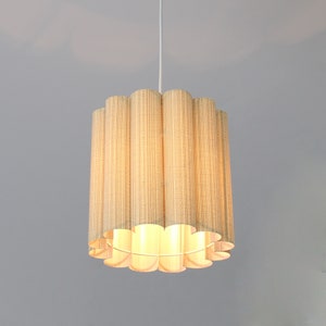 Handmade Khaki Fabric Pleated Pendant Lighting