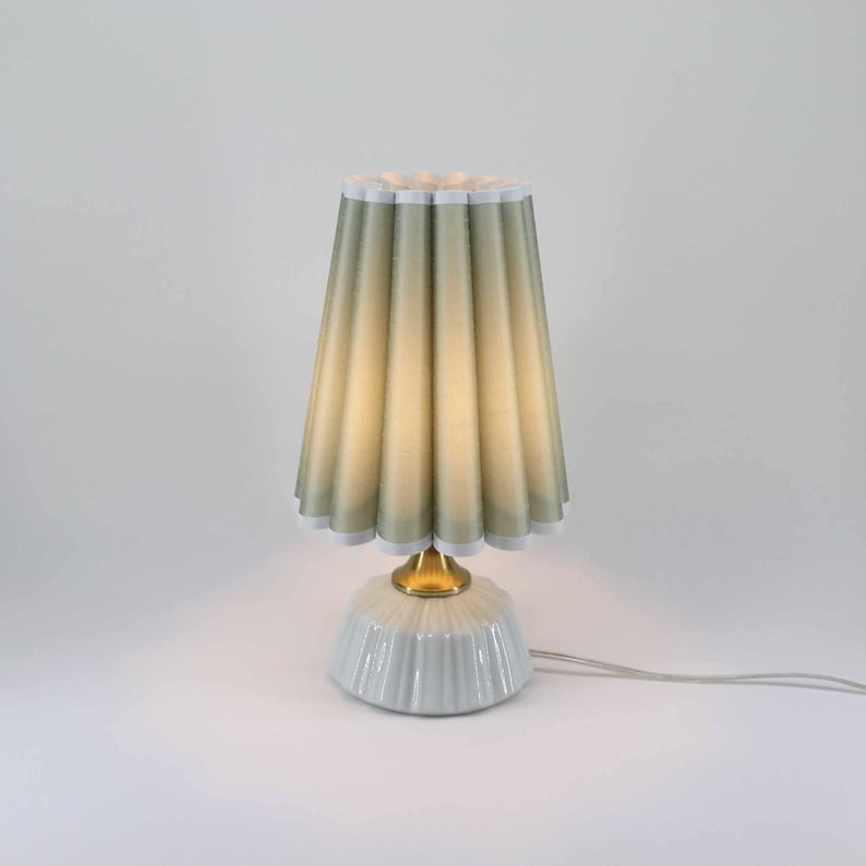 Duzy handmade medium aquamarine fabric cute lamp for home furnishing -55#, 110-240V/50-60Hz