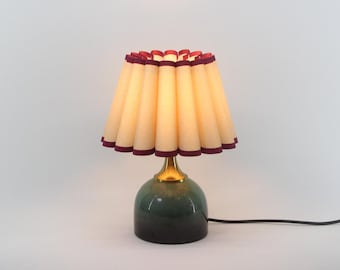 Handgemachte khaki Leinen-Tischlampe für Hauptgeschenk-56 #