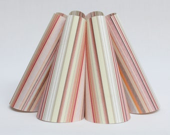 Pink Stripes Fabric Ceramic Table Lamp - Home Decor Lighting
