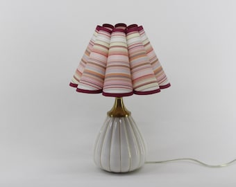 Handgemachte rosa Streifen Stoff Tischlampe für Day Geschenk - 61 #