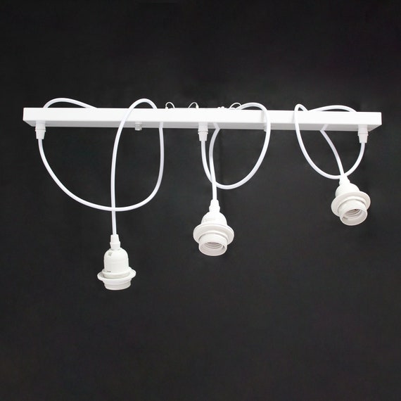 Weiße Drei-Lampen-Kappe Deckenplatte E27 Flur / Veranda / | Etsy