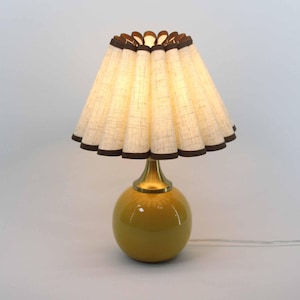 Lampada da tavolo in tessuto di canapa fatta a mano con base in ceramica per l&#39;arredamento della casa-73#