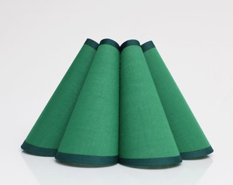 Duzy handmade dark green ins high quality fabric and acrylic pleated decoration creative lamp shade-18#,custom made,4 size to choose from