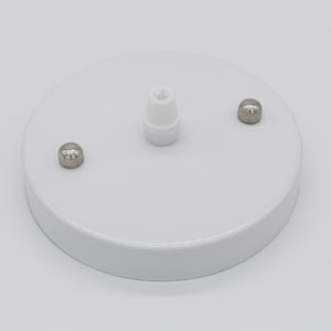 Metallic ceiling canopy-Two colors option: White or Chromium plating color-Diameter 12 cm-DIY Lighting Fixtures