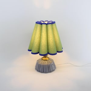 Hellgrüne Stofflampe mit Keramikfuß, Heimdekorationsleuchte-97#