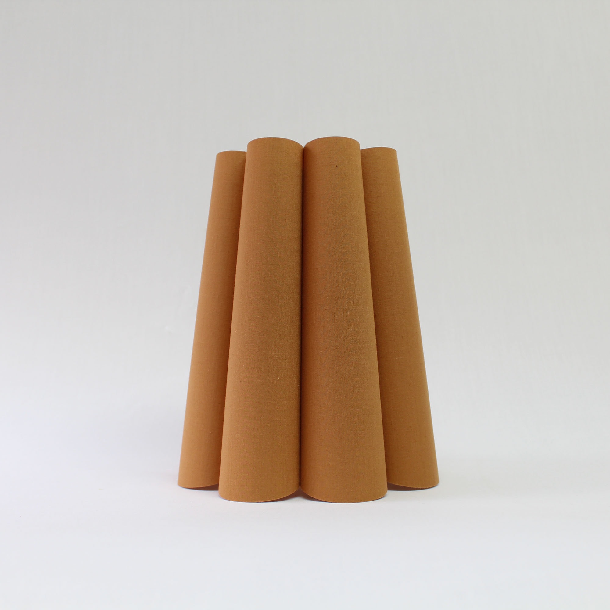 Handmade Ocher Fabric Lampshade: Customizable Home Lighting