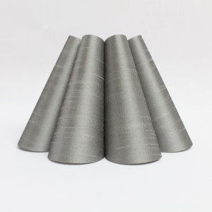 Handmade Gray Fabric Pleated Lampshade - Custom Lighting
