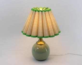 Handgemachte khakifarbene Stoff-Tischlampe zum Muttertagsgeschenk-46#