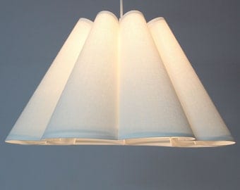 Duzy new handmade white burlap fabric and acrylic petal pendant lighting for home decor ,custom made，110-240V/50-60Hz