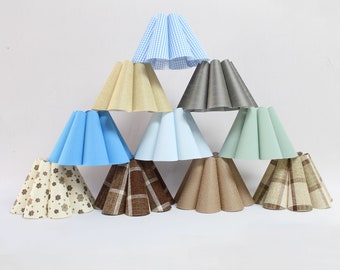 Duzy new handmade scallop shape in multiple colour fabric and acrylic pleated  lamp shade for home decor,Custom made,Using Worldwide