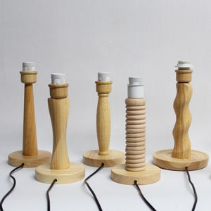 Duzy handmade wooden lamp base with switch plug cord for home furnishing,Bedside  table lamp base,bedroom light base