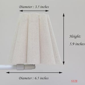 Handmade Scalloped Fabric Lampshade: Mini Pleated Design, Multiple Colors (D6.5&quot;)