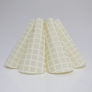 Handmade Beige Plaid Pleated Lampshade: Fabric & Acrylic Decoration