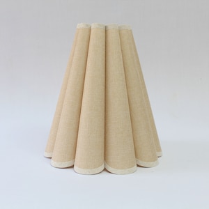 Handmade Scallop Fabric Lampshade: Pleated Acrylic Home Decor