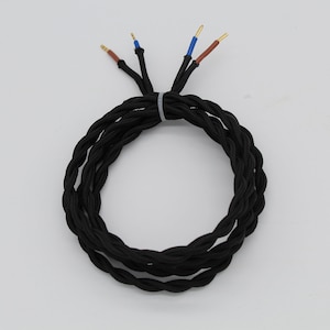 Edison retro pendant lamp double black braided power cord-DIY pendant lamp twist cord 2 x 0.75 square Edison retro power cord