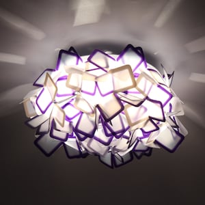 Purple Flower Ceiling Light: Modern Flush Mount Lamp
