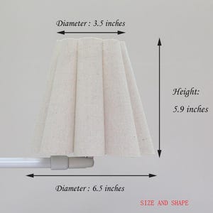 Handmade Scalloped Lampshade: Pleated Fabric & Acrylic Shade, Customizable Colors