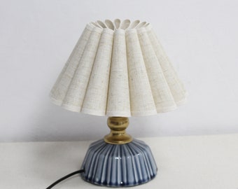 Duzy handmade light hemp color fabric and acrylic shade with ceramic lamp for home decor-73#, 110-240V/50-60Hz, Using Worldwide