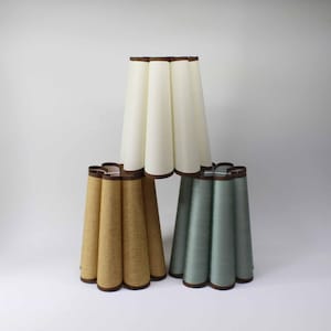 Handmade Petal Lampshade: Customizable Color, Fabric & Acrylic, 8-inch