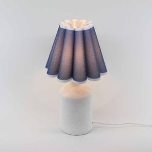 Handmade denim blue fabric lamp with Ceramic base for home gift-51#