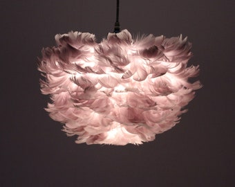 Duzy kreative warme und romantische Schlafzimmer graue Feder Pendelleuchten, 110-240V / 50-60HZ