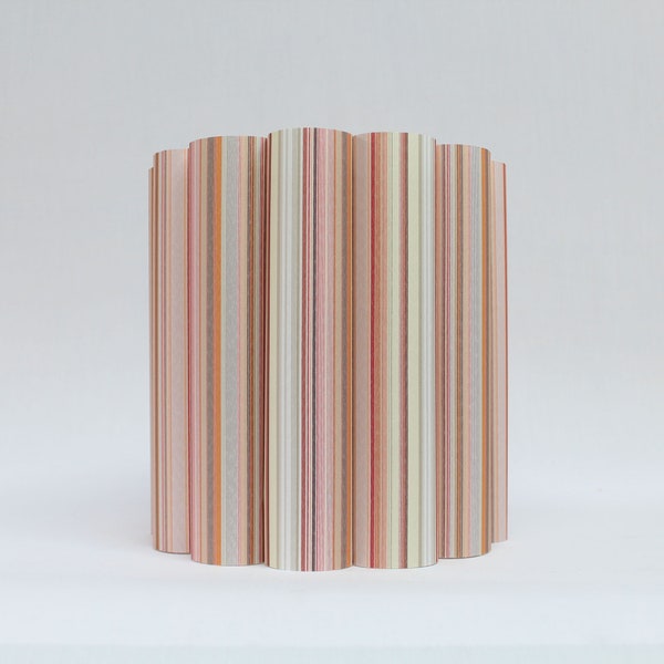 Duzy diy handmade pink stripes fabric and acrylic drum shape lamp shade for home furnishing-61#,custom made,110-240V / 50-60Hz