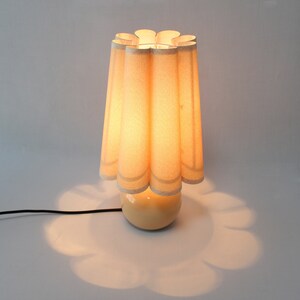 Handmade Duzy Cotton Linen Lampshade With Brown Trim Ceramic Base | Khaki/Dark Green