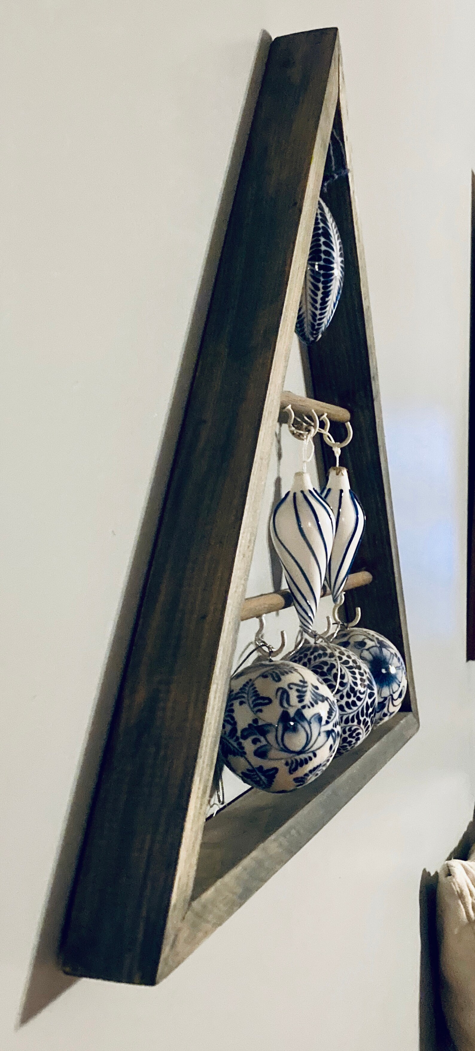 Rustic Wall Ornament Hanger Ornament Display Rack Christmas Etsy