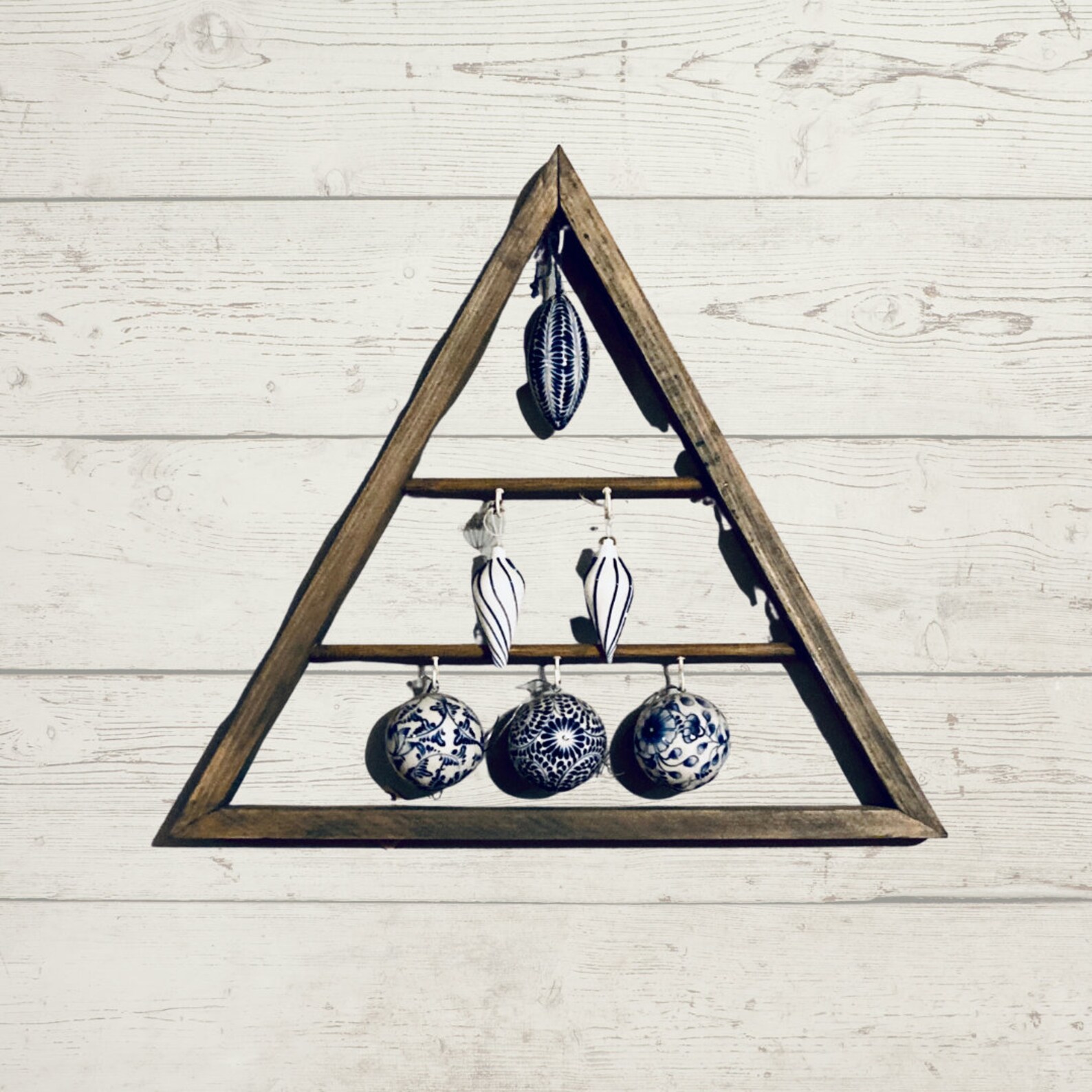 Rustic Wall Ornament Hanger Ornament Display Rack Christmas Etsy