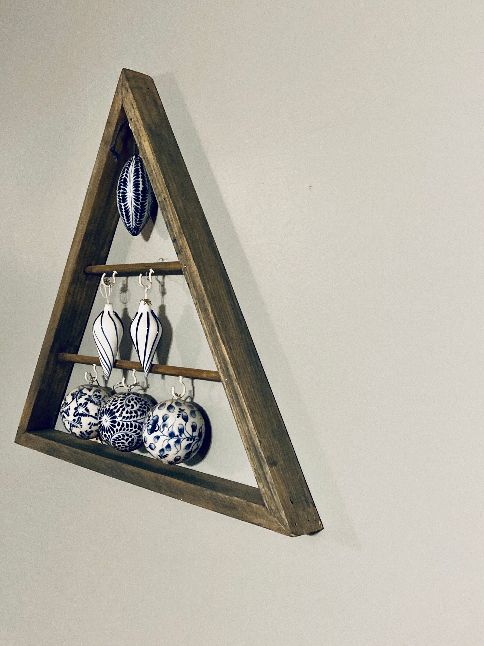 Rustic Wall Ornament Hanger Ornament Display Rack Christmas Etsy