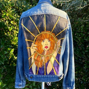 Stevie Nicks Gold Dust Woman Vintage Levis Hand-Painted Denim Jacket