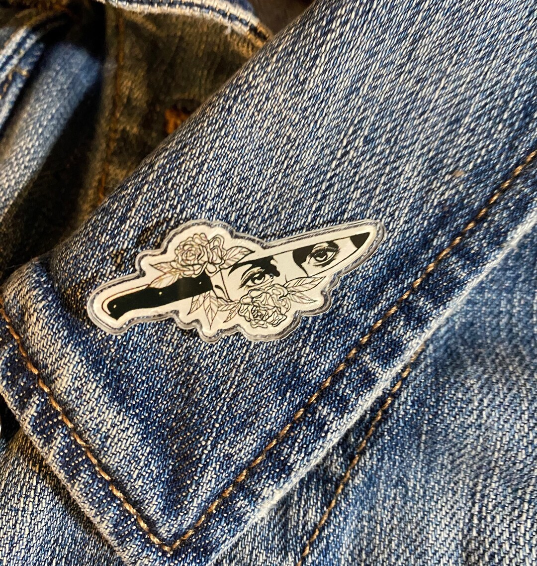 If Looks Could Kill Acrylic Lapel Pin Etsy