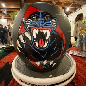 Hand Painted Black Panther Lightning Bolt Biltwell Bonanza Helmet Size M