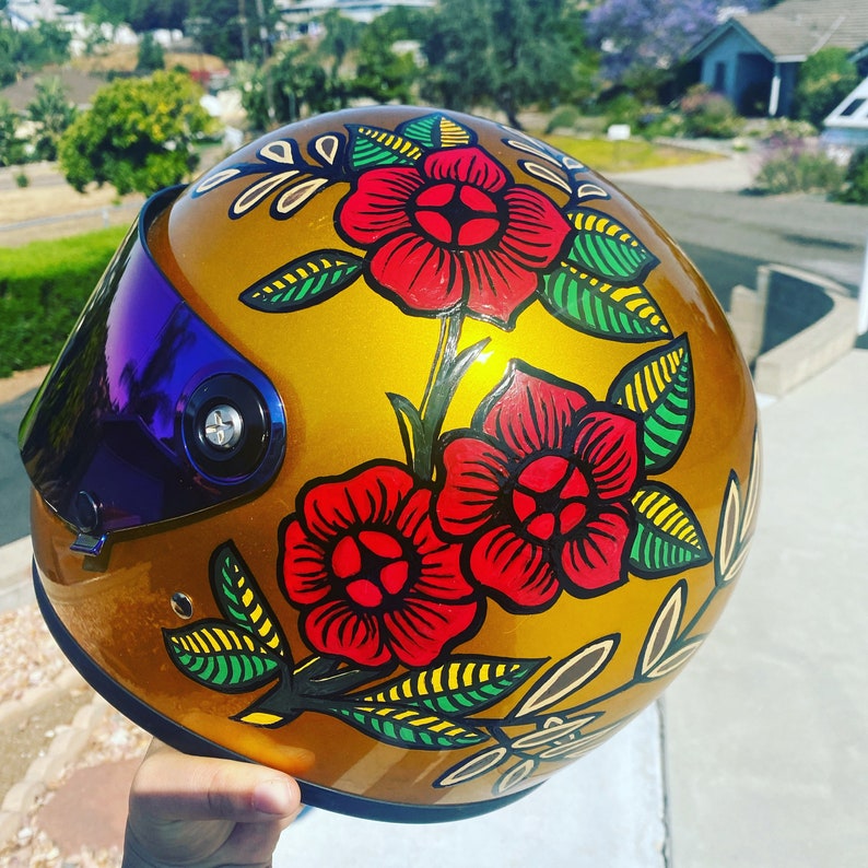 Custom Painted Motorcycle Helmet image 1