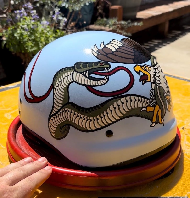 Custom Painted Motorcycle Helmet image 9