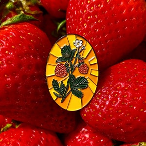 Strawberry and Sunshine Soft Enamel Lapel Pin
