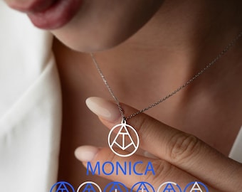 Name Logo Necklace, One of a Kind Gift for Her, Birthday gift for Her, Unique Name Necklace, Personalized Jewelry, Handmade Gifts for Her