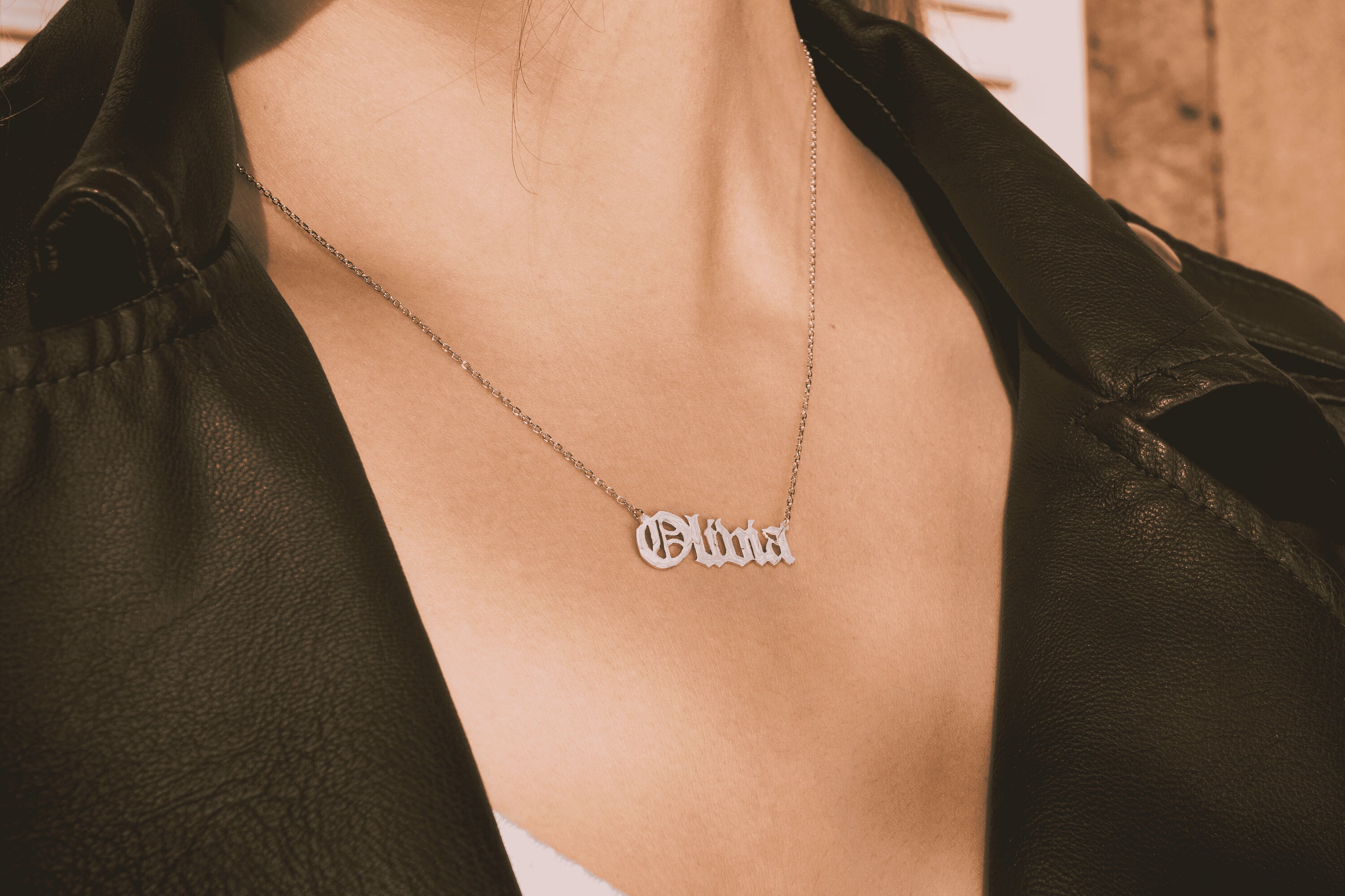 Name Necklace Gold Necklace 
