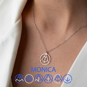 One of a Kind Gift for Her, Christmas Gift for Her, Unique Name Necklace, Personalized Name Logo Necklace, Gift for Wife, Handmade Necklace