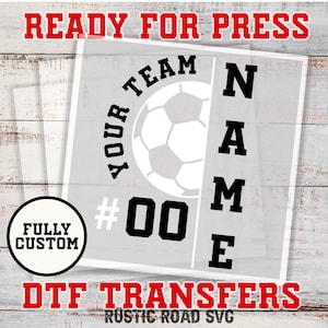 Soccer Team Shirt Transfer, Soccer Mom Shirt Transfer, DTF Iron on Transfer, DTF Gang Sheet