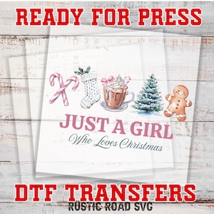 Christmas DTF Transfer, Christmas Iron On Transfer, Warm Peel Direct to Film Transfer