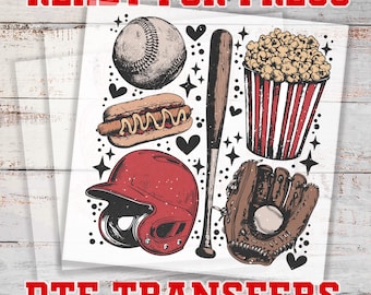 Baseball DTF Transfer, Vintage Baseball Shirt Iron On, DTF Iron on Transfer, DTF Gang Sheet