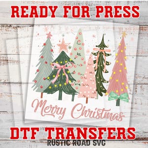 Merry Christmas DTF, Christmas DTF, Christmas Iron On Transfer, Warm Peel Direct to Film Transfer