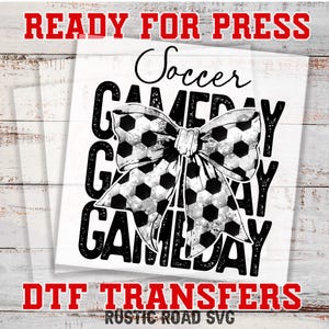 Soccer DTF Transfers, Soccer Gameday Transfer, DTF Iron on Transfer, DTF Gang Sheet