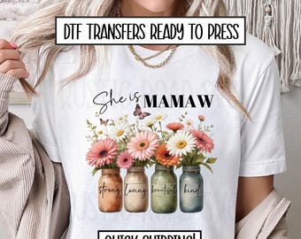Mamaw Shirt DTF, Oma Shirt Bügelbild, Großeltern Shirt Transfer, Muttertag Shirt Transfer, fertig zum Aufbügeln