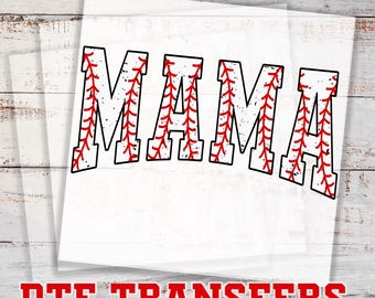 Baseball DTF Transfers, Baseball Mama Transfer, DTF Iron on Transfer, DTF Gang Sheet